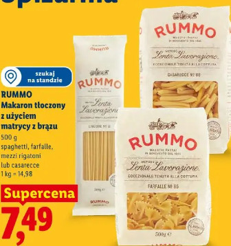 Rummo Makaron tłoczony z użyciem matrycy z brązu