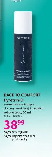 BACK TO COMFORT Pyretrin-D serum normalizujące do cery wrażliwej i trądziku różowatego