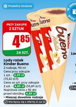 Lody rożek Kinder Bueno
