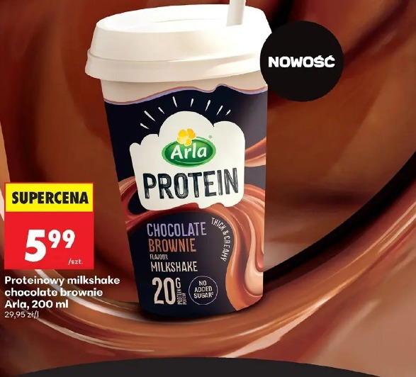 Proteinowy milkshake chocolate brownie Arla