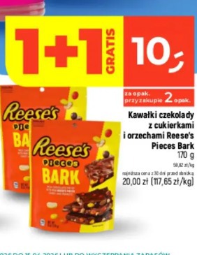 Kawałki czekolady z cukierkami i orzechami Reese’s Pieces Bark