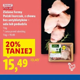 Zielone Fermy Polski kurczak, z chowu bez antybiotyków – uda lub podudzia