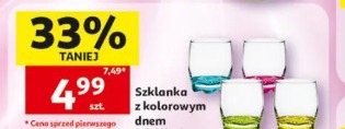Szklanka z kolorowym dnem