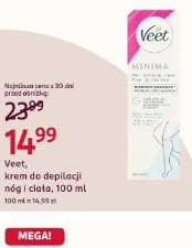 Veet, krem do depilacji nóg i ciała, 100 ml