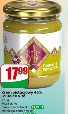 Krem pistacjowy 45% La Dolce Vita