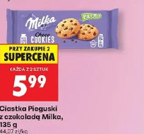 Ciastka Pieguski z czekoladą Milka