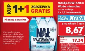 Nałęczowianka Woda mineralna różne rodzaje