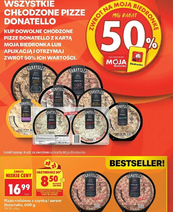 Wszystkie chłodzone pizze Donatello