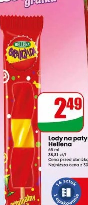 Lody na patyku oranżada świder Hellena