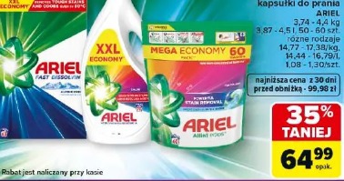 Ariel proszek, żel, kapsułki do prania