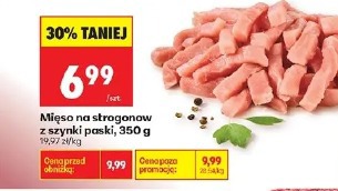 Mięso na strogonow z szynki paski