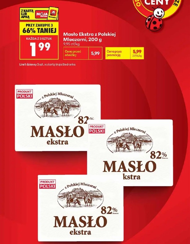 Masło Ekstra z Polskiej Mleczarni
