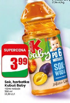 Sok, herbatka Kubuś Baby