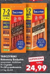 Tarczyński Kabanosy Exclusive wieprzowe, drobiowe 7+2 gratis