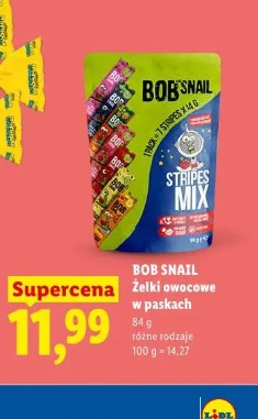 BOB SNAIL Żelki owocowe w paskach