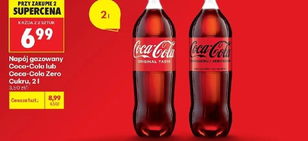 Coca-Cola napój gazowany lub Coca-Cola Zero Cukru