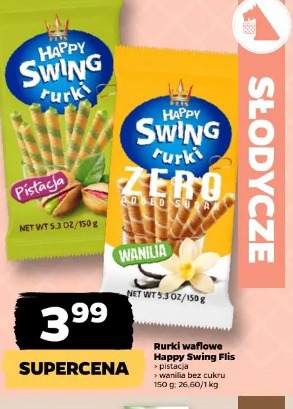 Rurki waflowe Happy Swing Flis