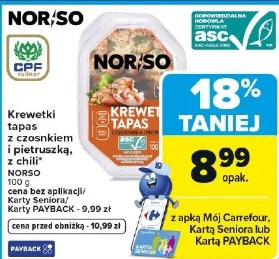 Krewetki tapas z czosnkiem i pietruszką, z chili Norso