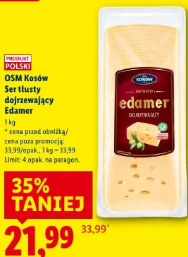 OSM Kosów Ser tłusty dojrzewający Edamer
