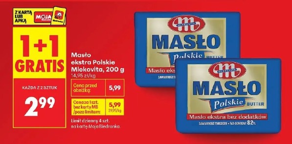 Masło ekstra Polskie Mlekovita
