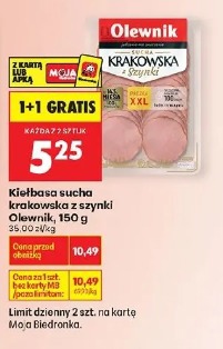 Kiełbasa sucha krakowska z szynki Olewnik