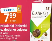 Czekoladki Diabetki bez dodatku cukrów Eko Wital