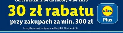 30 zł rabatu przy zakupach za min. 300 zł