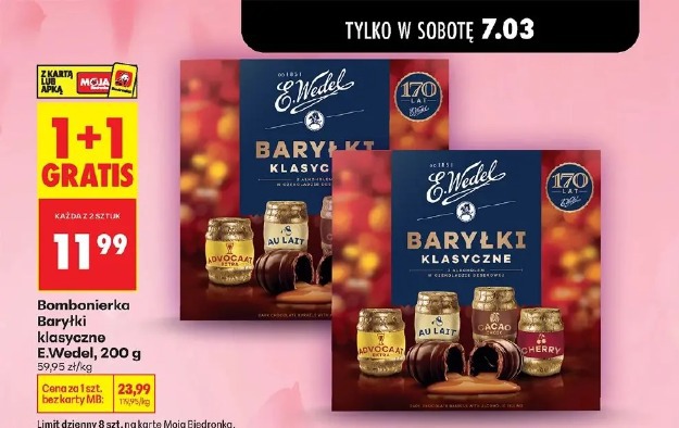 Bombonierka Baryłki klasyczne E.Wedel