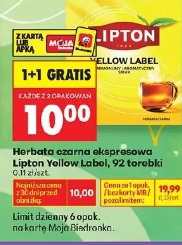 Herbata czarna ekspresowa Lipton Yellow Label