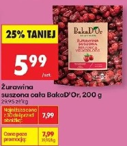 Żurawina suszona cała BakaD'Or