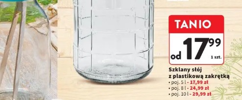 Szklany słój z plastikową zakrętką