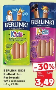 Berlinki Kids Kiełbaski lub Paróweczki