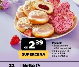 Pączek z nadzieniem wiśniowym