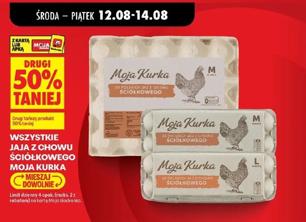 Wszystkie jaja z chowu ściółkowego Moja Kurka