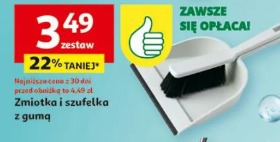 Zmiotka i szufelka z gumą