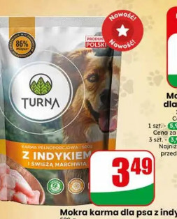 Mokra karma dla psa z indykiem Turna