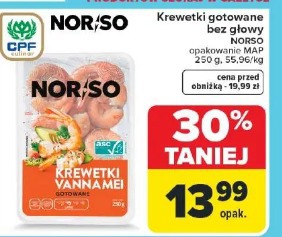 Krewetki gotowane bez głowy NORSO