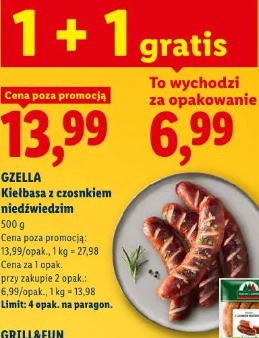 Gzella Kiełbasa z czosnkiem niedźwiedzim