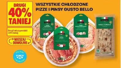 Wszystkie chłodzone pizze i pinsy Gusto Bello