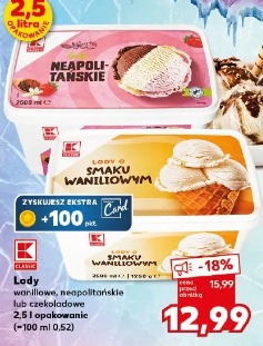 Lody waniliowe, neapolitańskie lub czekoladowe