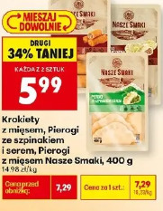 Krokiety z mięsem, Pierogi ze szpinakiem i serem, Pierogi z mięsem Nasze Smaki