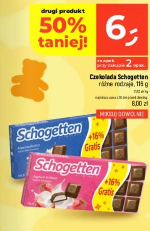 Czekolada Schogetten różne rodzaje