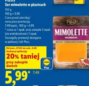 Pilos Ser mimolette w plastrach