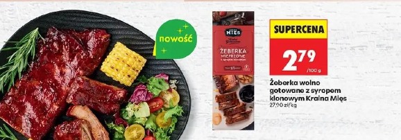 Żeberka wolno gotowane z syropem klonowym Kraina Mięs