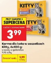 Karma dla kota w saszetkach Kitty, 4x100 g
