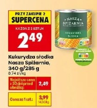 Kukurydza słodka Nasza Spiżarnia