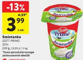 Śmietanka Zott Primo 30%