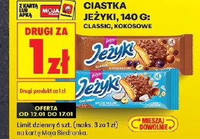 Ciastka Jeżyki classic, kokosowe