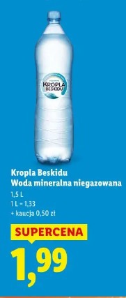 Kropla Beskidu Woda mineralna niegazowana