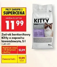 Żwirek bentonitowy Kitty o zapachu lawendowym, 5 l